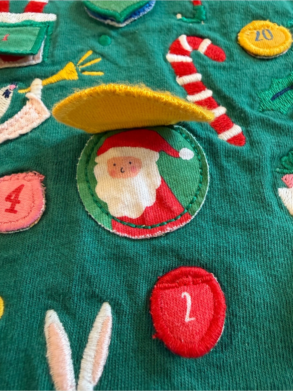 Mini Boden girls Christmas tree appliqué dress - Picture 4 of 7